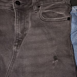 Women's Black Jeans Antique Distressed Kendall And Klyie Jennar 5/27 Hi Waist